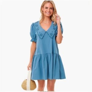 Pomander Place - Dress - Denim with scallop collar - XL